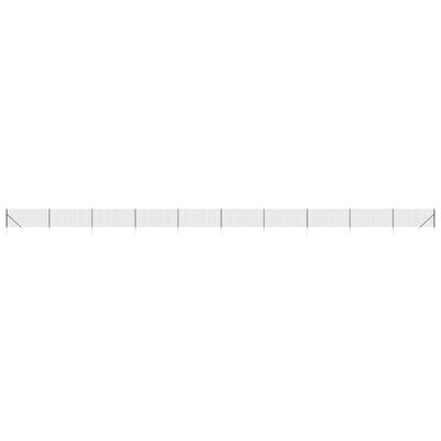 vidaXL Maschendrahtzaun mit Bodenhülsen Anthrazit 0,8x25 m