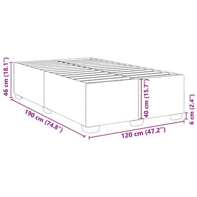 vidaXL Bettgestell Weiß 120x190 cm Kunstleder