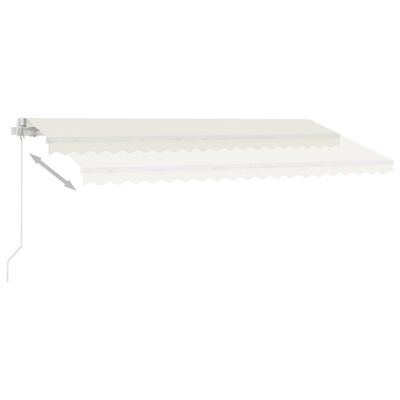 vidaXL Standmarkise Manuell Einziehbar 400x300 cm Creme