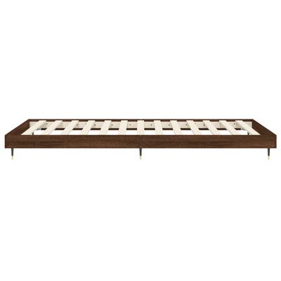 vidaXL Bettgestell ohne Matratze Braun Eiche 75x190 cm Holzwerkstoff