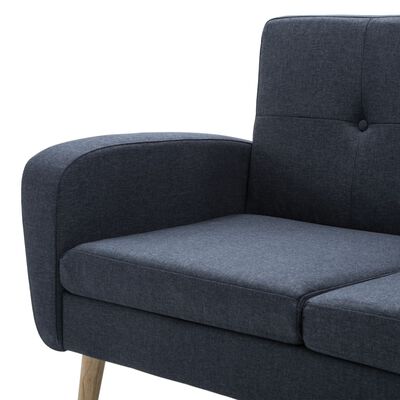 vidaXL Sofa 3-Sitzer Stoff Dunkelgrau