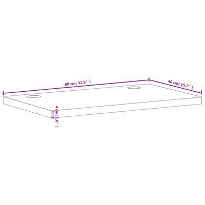 vidaXL Schreibtischplatte 80x40x4 cm Massivholz Buche