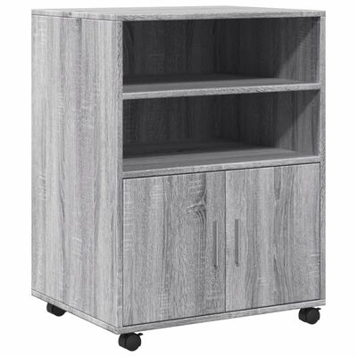 vidaXL Rollschrank Grau Sonoma 60x48x81 cm Holzwerkstoff