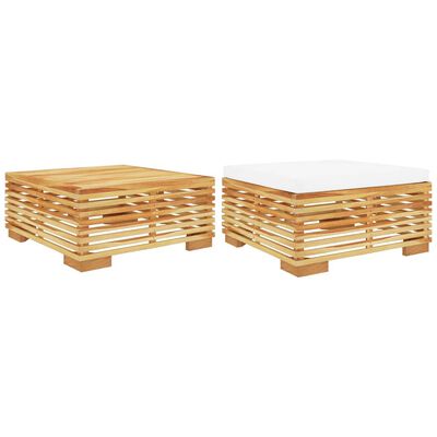 vidaXL 2-tlg. Garten-Lounge-Set Massivholz Teak