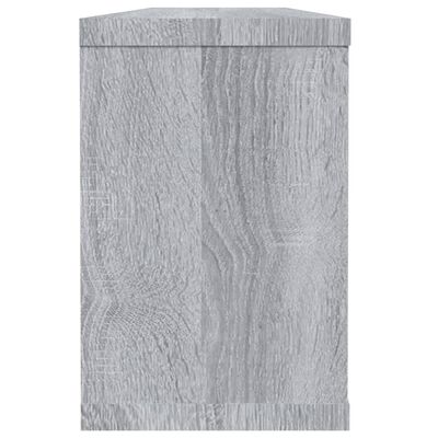 vidaXL Würfelregale 2 Stk. Grau Sonoma 60x15x23 cm Holzwerkstoff