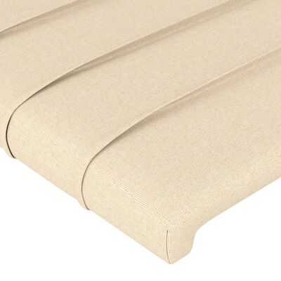 vidaXL Kopfteil mit Ohren Creme 163x16x118/128 cm Stoff