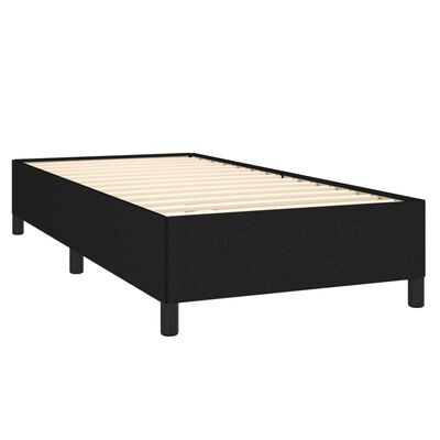 vidaXL Boxspringbett mit Matratze Schwarz 80x200 cm Stoff