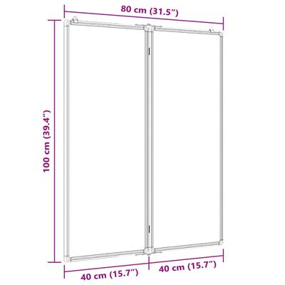 vidaXL Magnetisches Whiteboard Klappbar 80x100x1,7 cm Aluminium