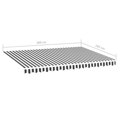 vidaXL Markisenbespannung Anthrazit und Weiß 4x3 m