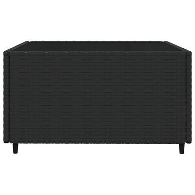 vidaXL 3-tlg. Garten-Lounge-Set mit Kissen Schwarz Poly Rattan