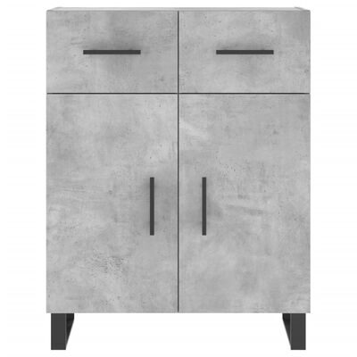 vidaXL Highboard Betongrau 69,5x34x180 cm Holzwerkstoff