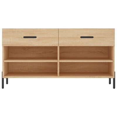 vidaXL Schuhbank Sonoma-Eiche 102x35x55 cm Holzwerkstoff