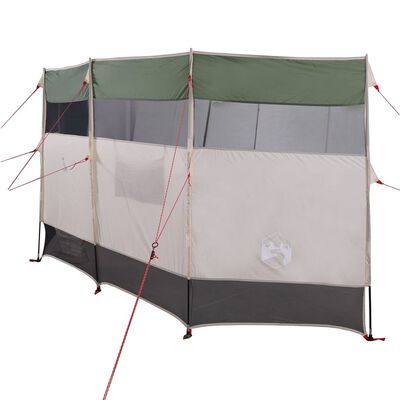 vidaXL Camping-Windschutz Grün 366x152x152 cm Wasserdicht