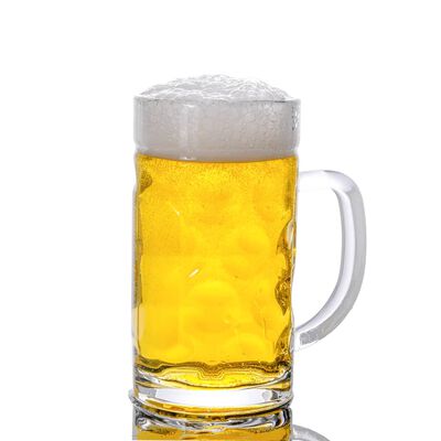 vidaXL Bierkrüge mit Henkel Glas 6 Stk. 500 ml