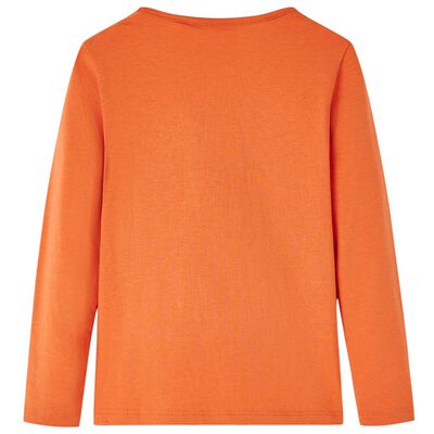 Kinder-Langarmshirt Dunkelorange 128