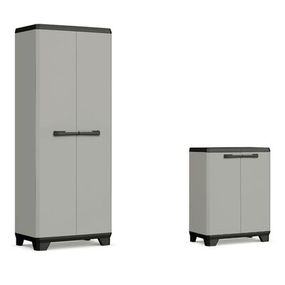 Keter Lagerschrank Niedrig Planet Grau und Schwarz