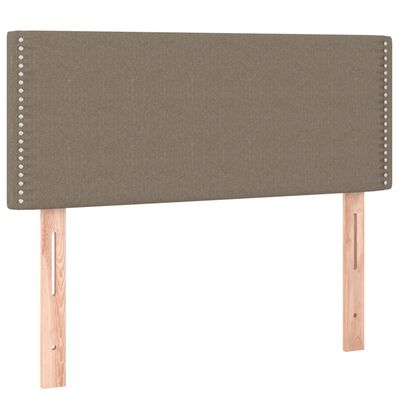 vidaXL Boxspringbett mit Matratze & LED Taupe 90x190 cm Stoff