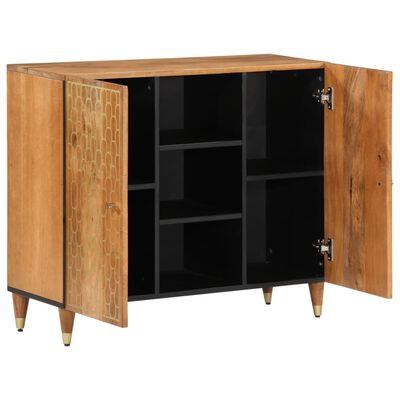 vidaXL Beistellschrank 90x33x75 cm Massivholz Mango