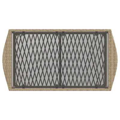 vidaXL 4-tlg. Garten-Sofagarnitur mit Kissen Beige Poly Rattan