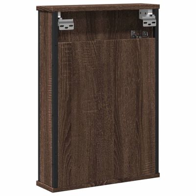 vidaXL Bad-Spiegelschrank Braun Eiche-Optik 42x12x60cm Holzwerkstoff