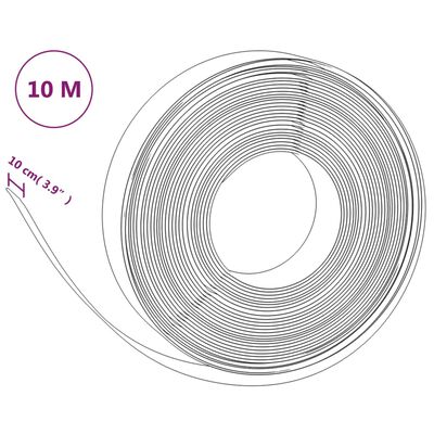 vidaXL Rasenkanten 4 Stk. Schwarz 10 m 10 cm Polyethylen