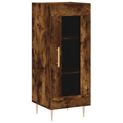 vidaXL Highboard Räuchereiche 34,5x34x180 cm Holzwerkstoff