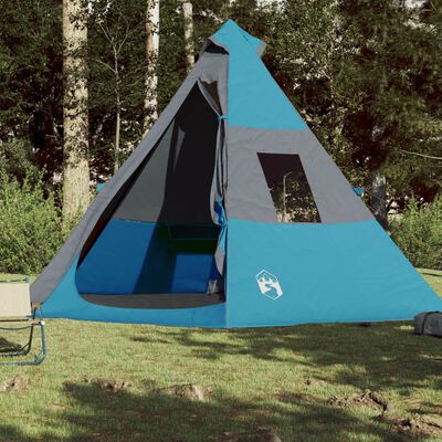 vidaXL Tipi-Campingzelt 7 Personen Blau Wasserdicht