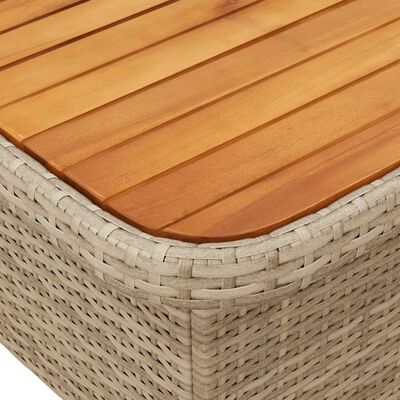 vidaXL 4-tlg. Garten-Essgruppe mit Kissen Beige Poly Rattan