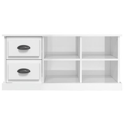 vidaXL TV-Schrank Hochglanz-Weiß 102x35,5x47,5 cm Holzwerkstoff