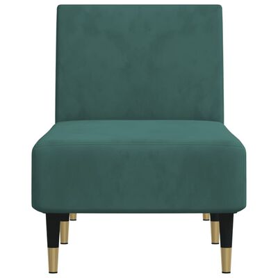 vidaXL Chaiselongue Dunkelgrün Samt