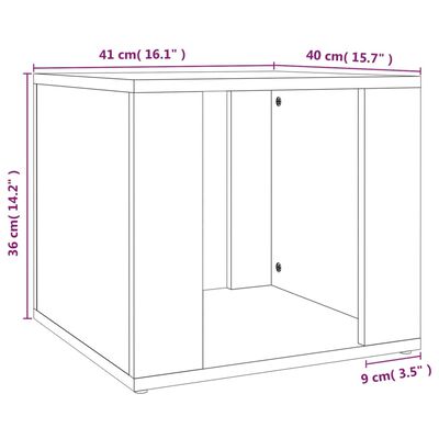 vidaXL Nachttisch Weiß 41x40x36 cm Holzwerkstoff