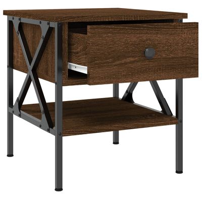 vidaXL Nachttisch Braun Eichen-Optik 40x42x45 cm Holzwerkstoff