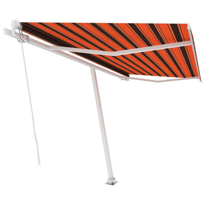 vidaXL Standmarkise Manuell Einziehbar 450x350 cm Orange/Braun