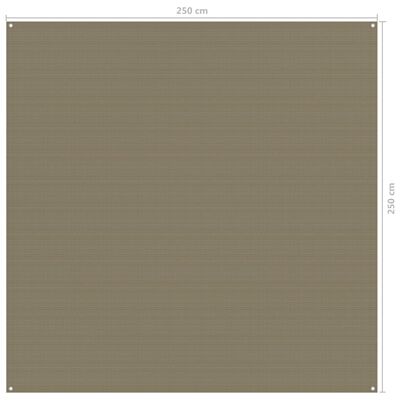 vidaXL Zeltteppich 250x250 cm Taupe