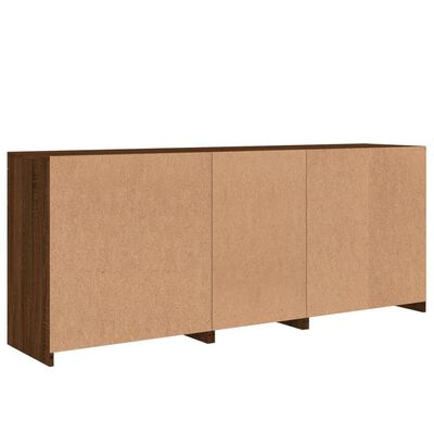 vidaXL Sideboard mit LED-Leuchten Braun Eichen-Optik 162x37x67 cm