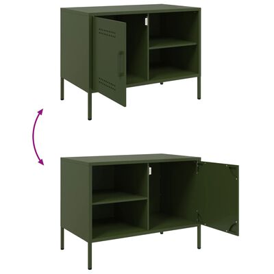 vidaXL TV-Schrank Olivgrün 68x39x50,5 cm Stahl