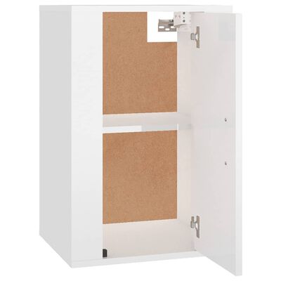 vidaXL TV-Wandschrank Hochglanz-Weiß 40x34,5x60 cm