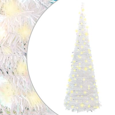 vidaXL Pop-Up-Weihnachtsbaum Künstlich 100 LEDs Weiß 150 cm