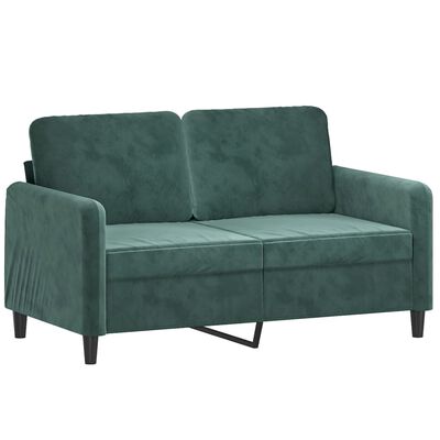 vidaXL 2-Sitzer-Sofa Dunkelgrün 120 cm Samt