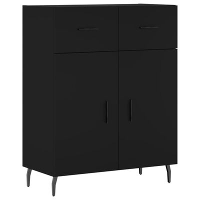 vidaXL Highboard Schwarz 69,5x34x180 cm Holzwerkstoff