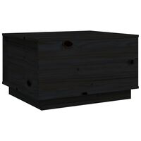 vidaXL Couchtisch Schwarz 60x50x35 cm Massivholz Kiefer