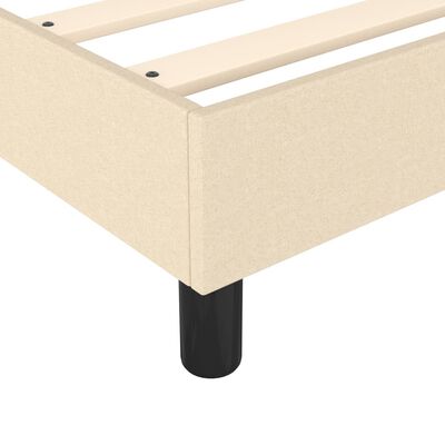 vidaXL Boxspringbett mit Matratze Creme 140x190 cm Stoff