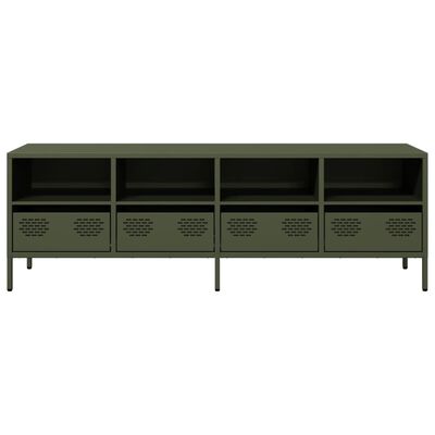 vidaXL TV-Schrank Olivgrün 135x39x43,5 cm Kaltgewalzter Stahl