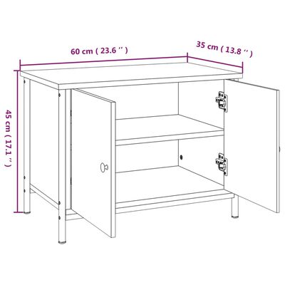 vidaXL TV-Schrank mit Türen Sonoma-Eiche 60x35x45 cm Holzwerkstoff