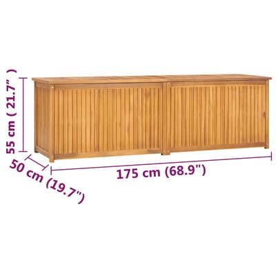 vidaXL Gartenbox 175x50x55 cm Massivholz Teak