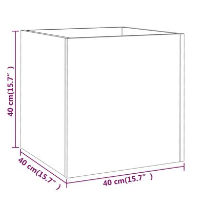 vidaXL Pflanzgefäß Hochglanz-Weiß 40x40x40 cm Holzwerkstoff