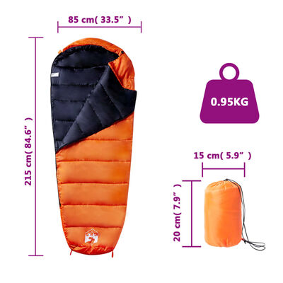 vidaXL Mumienschlafsack für Erwachsene Camping 3 Jahreszeiten