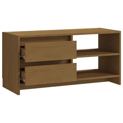 vidaXL TV-Schrank Honigbraun 80x31x39 cm Massivholz Kiefer