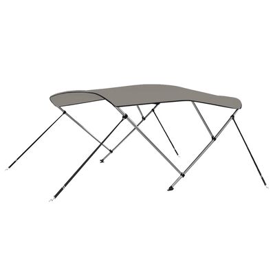 vidaXL 3-Bow Bimini-Top Grau 183x180x137 cm