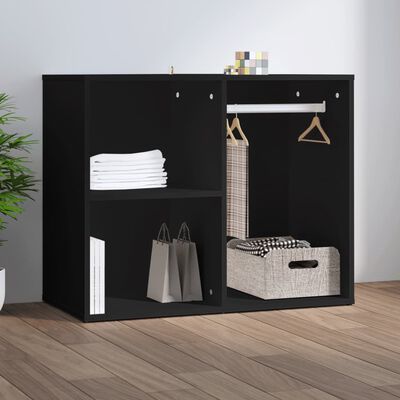 vidaXL Regal für Schminktisch Schwarz 80x40x65 cm Holzwerkstoff